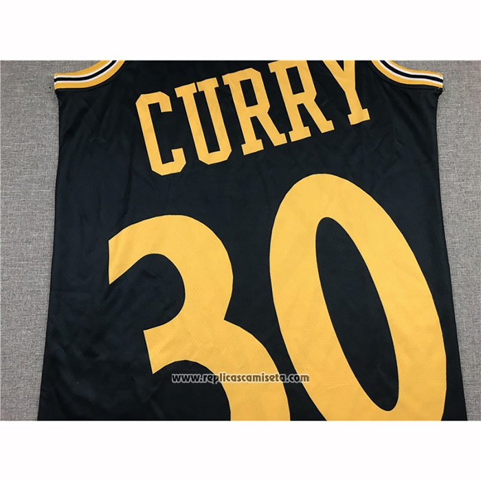 Camiseta Golden State Warriors Stephen Curry #30 Mitchell & Ness Big Face Azul
